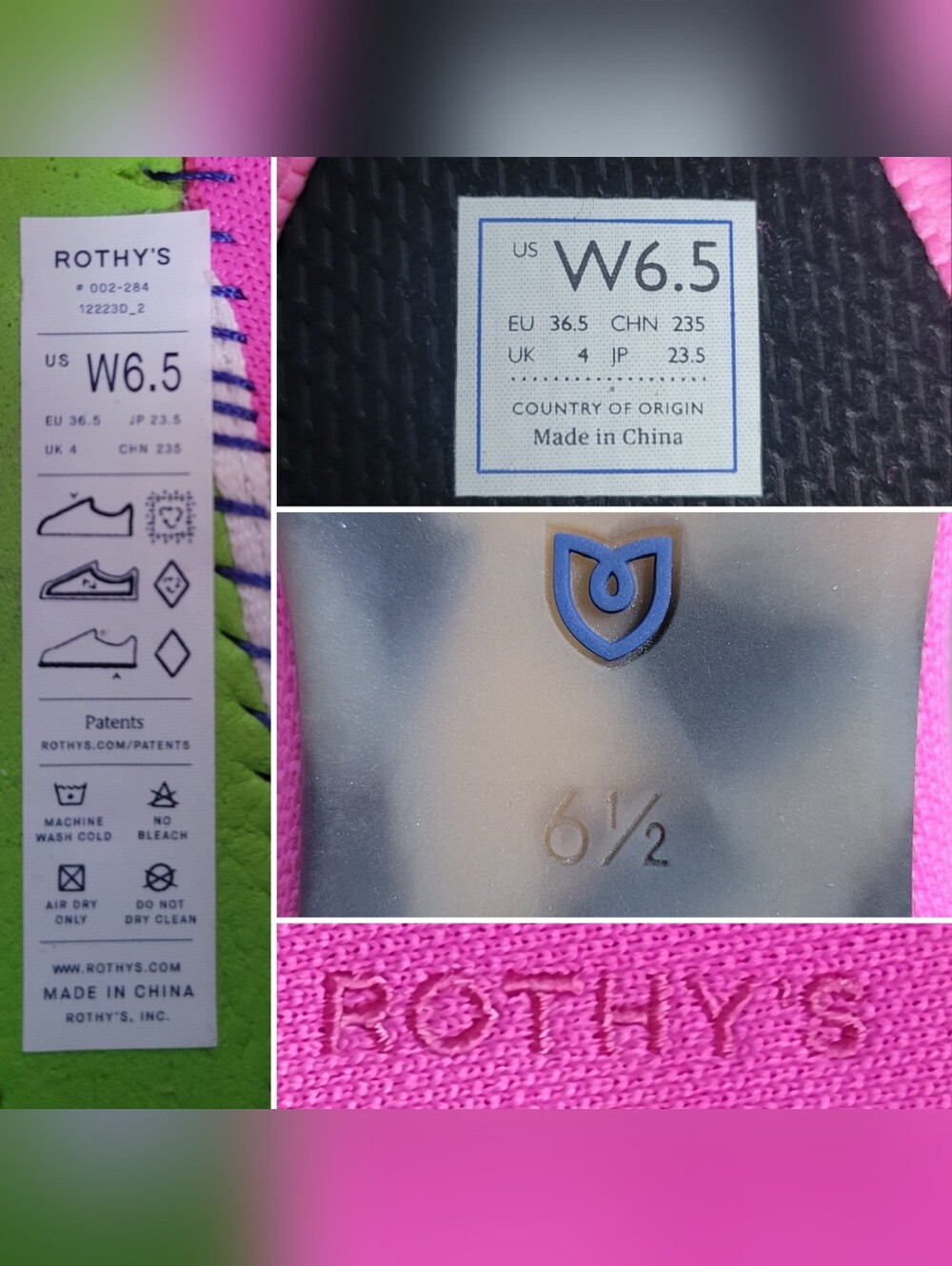 Rothy's The Point Dragon Fruit Hot Pink Flats, Women's US 6.5 EU 36.5 - Picture 16 of 16
